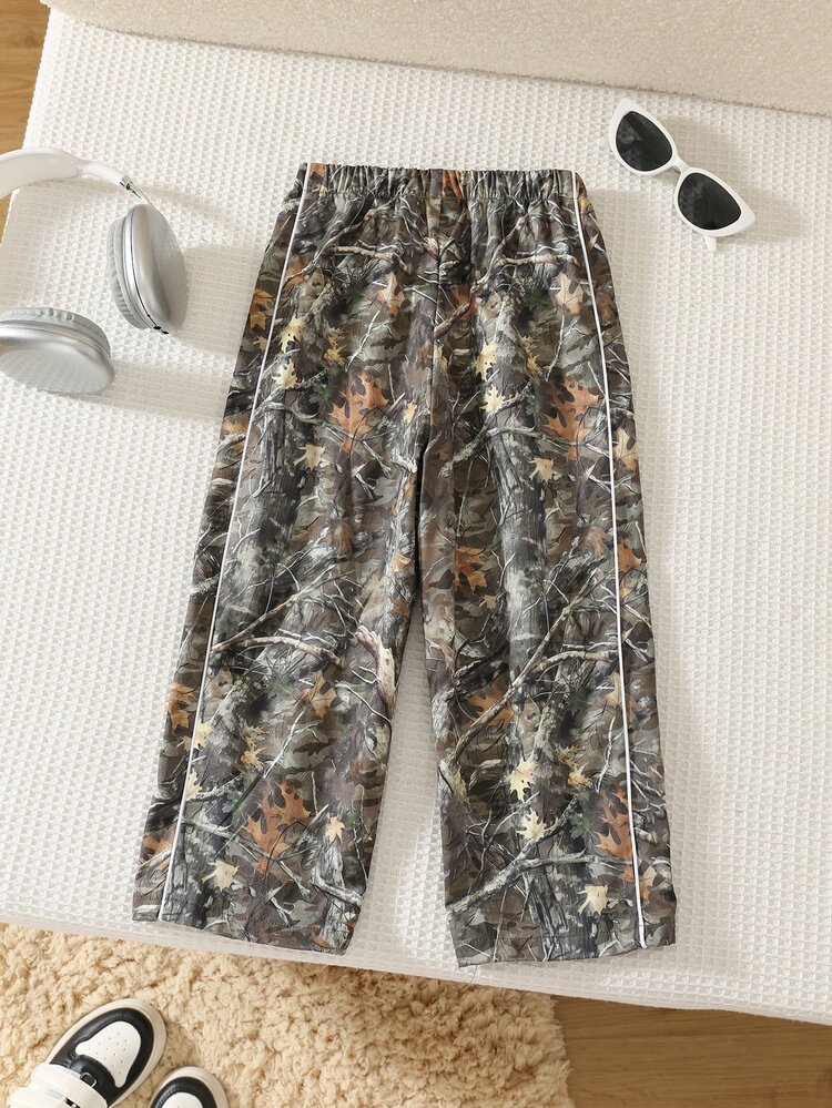 SHEIN 1pc Young Boys Versatile Fashionable Straight Leg Pants Suitable For Daily Wear, School, Travel, Sports, All Seasons - Multicolor - View 2
