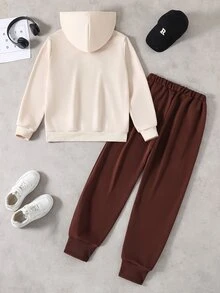 Teen Boys Casual Comfortable Long Sleeve Hoodie And Pants - Multicolor - View 2