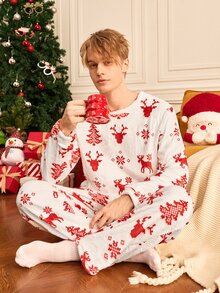 Notgurli Halloween Print Fun Men's Loungewear Set - Multicolor - View 6