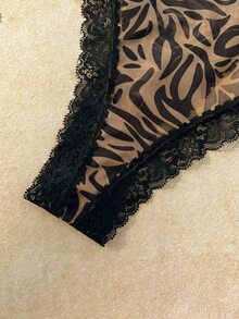 Bare Chapter Women's Printed Lace Patchwork Comfortable Plus Size Panties 5pcs Set - Multicolor - View 5