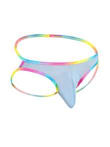 DrisQ DrisQ Men's Colorblock Sexy Daily Thong Underwear - Blue - View 3