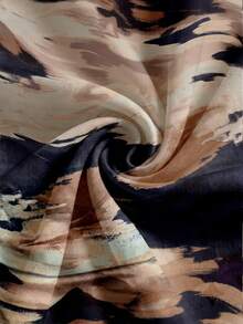 Auralis Plus Size Women's Tie-Dye Pleated Casual Versatile Daily T-Shirt For Spring And Autumn - Multicolor - View 4