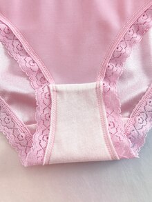 Nora Wilde Fashion Lace Patchwork Triangle Panties 3pcs Set - Multicolor - View 6