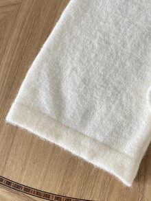 女嬰刺繡針織毛衣與寬腿褲2件套，簡約休閒日常百搭針織套裝，適合遊樂園玩耍、家庭活動與戶外拍照 - 黃色 - 查看 8