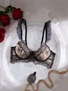 Crystal Vow Romantic Embroidered Underwire Bra 1pc - Multicolor - View 5