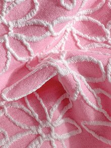 SHEIN Swim Vcay 女款 3D 花卉裝飾比基尼兩件式泳衣，附胸墊與鋼圈支撐 - 粉色 - 查看 9