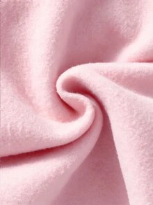 SHEIN Sparklyn Tween女孩 8-13歲 粉色豹紋內裡抓絨拉鍊連帽外套，加厚保暖口袋運動外套 - 粉色 - 查看 9