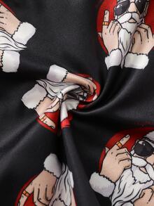 Notgurli Hip-Hop Style Santa Claus Print Men's Underwear, Personalized Fun Christmas Theme Mid-Waist Comfortable Boxer Briefs - Multicolor - View 5