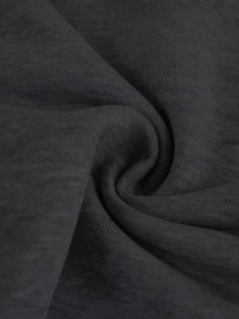 SHEIN Girlism 青少年女孩長袖圓領落肩休閒基礎日常運動衫 - 深灰色 - 查看 6