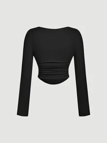 SHEIN MOD 3件大尺碼T恤 - 酒紅色 - 查看 3