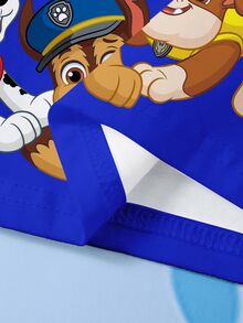 SHEIN | PAW Patrol 小男孩卡通圖案印花圓領短袖T恤 - 白色 - 查看 6