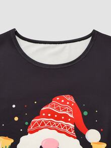 Chillnights Set Piyama Celana Lengan Panjang Motif Kotak-kotak Santa Claus untuk Wanita Ukuran Besar - MultiWarna - View 6