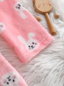 Cozy Pixies رداء طويل الأكمام مع بطانية رأس وربطة خصر للبنات الصغيرات في فصل الخريف - وردي - مشاهدة 5