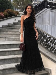 Firerie 女款優雅正式辦公通勤休閒度假派對收腰A字無袖長洋裝 - 黑色 - 查看 11