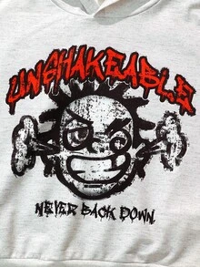 SHEIN 小男孩秋季新款休閒極簡Y2K拼色嘻哈英文字母星星圖案寬鬆連帽長袖上衣＋長版喇叭褲2件套，適合秋冬 - 彩色 - 查看 4