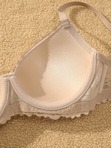 DesireSculpt Women's Underwire Sexy Lace Comfortable Bras 4pcs/Set - Multicolor - View 4