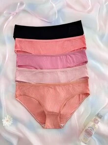 Nora Wilde Plus Size Comfortable Versatile Women's Panties Minimalist Home Wear - Multicolor - View 3