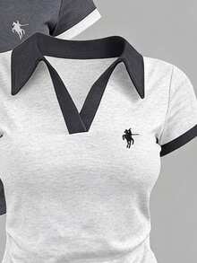 2PCS Teen Girls T-Shirts - Multicolor - View 5