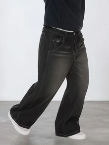 FORM&CHAOS Men's Vintage Split Wash Denim Jeans - Black - View 1