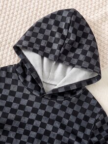 SHEIN 兒童小男孩休閒極簡 Y2K 嘻哈搖滾塗鴉運動風寬鬆舒適長袖運動衫，適合秋冬穿著 - 彩色 - 查看 6