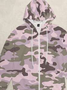 Attitoon Women's Camouflage Print Long Sleeve Sports Sweatshirt - Multicolor - View 2