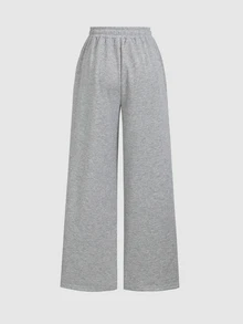 Sweetra Women's Asymmetrical Shoulder Long Sleeve Sweatshirt And Sweatpants Casual 2 Pieces Set - Light Grey - View 6