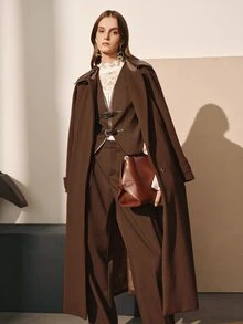 MOTF PREMIUM Damen Herbst/Winter Business Lässig Pendler Lederweste mit Knopfdekoration - Mokka-Braun - Übersicht 3