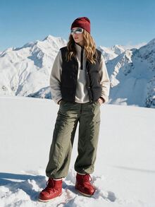 WanderVale Women's Black Padded Vest Jacket, Autumn/Winter - Black - View 3