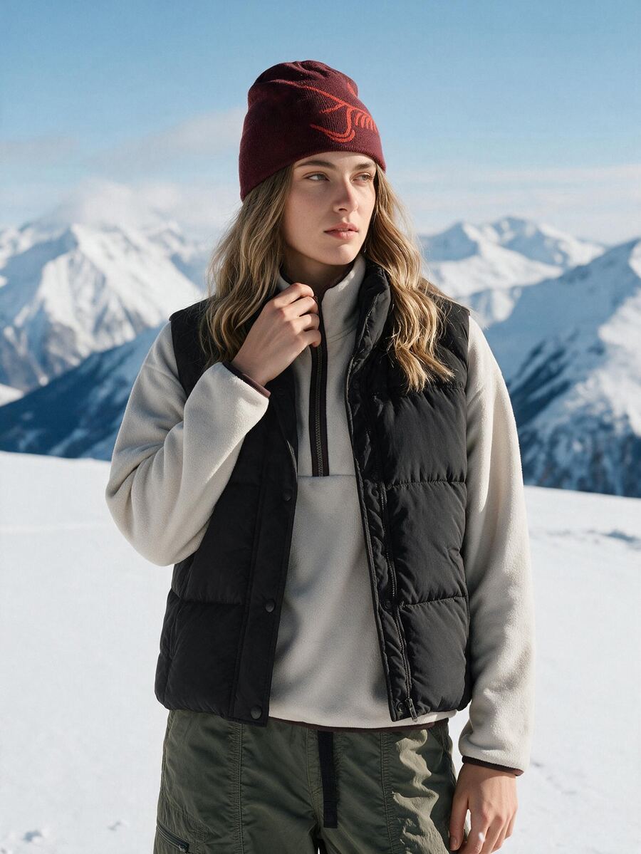 WanderVale Women's Black Padded Vest Jacket, Autumn/Winter - Black - View 1