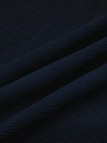 SHEIN LUNE 大尺碼純色高腰喇叭褲 - 藍色 - 查看 4