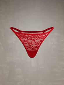 Esseday Plus Size Women's Lace Floral Hollow Out Sexy Panties - Multicolor - View 12