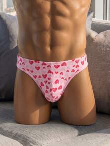 DrisQ DrisQ 1pc Men's Heart Print T-Back Thong - Pink - View 1