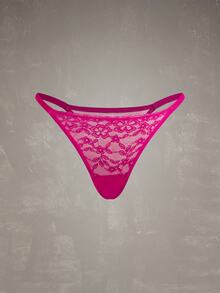 Esseday Plus Size Women's Lace Floral Hollow Out Sexy Panties - Multicolor - View 13