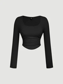 SHEIN MOD 3件大尺碼T恤 - 酒紅色 - 查看 7