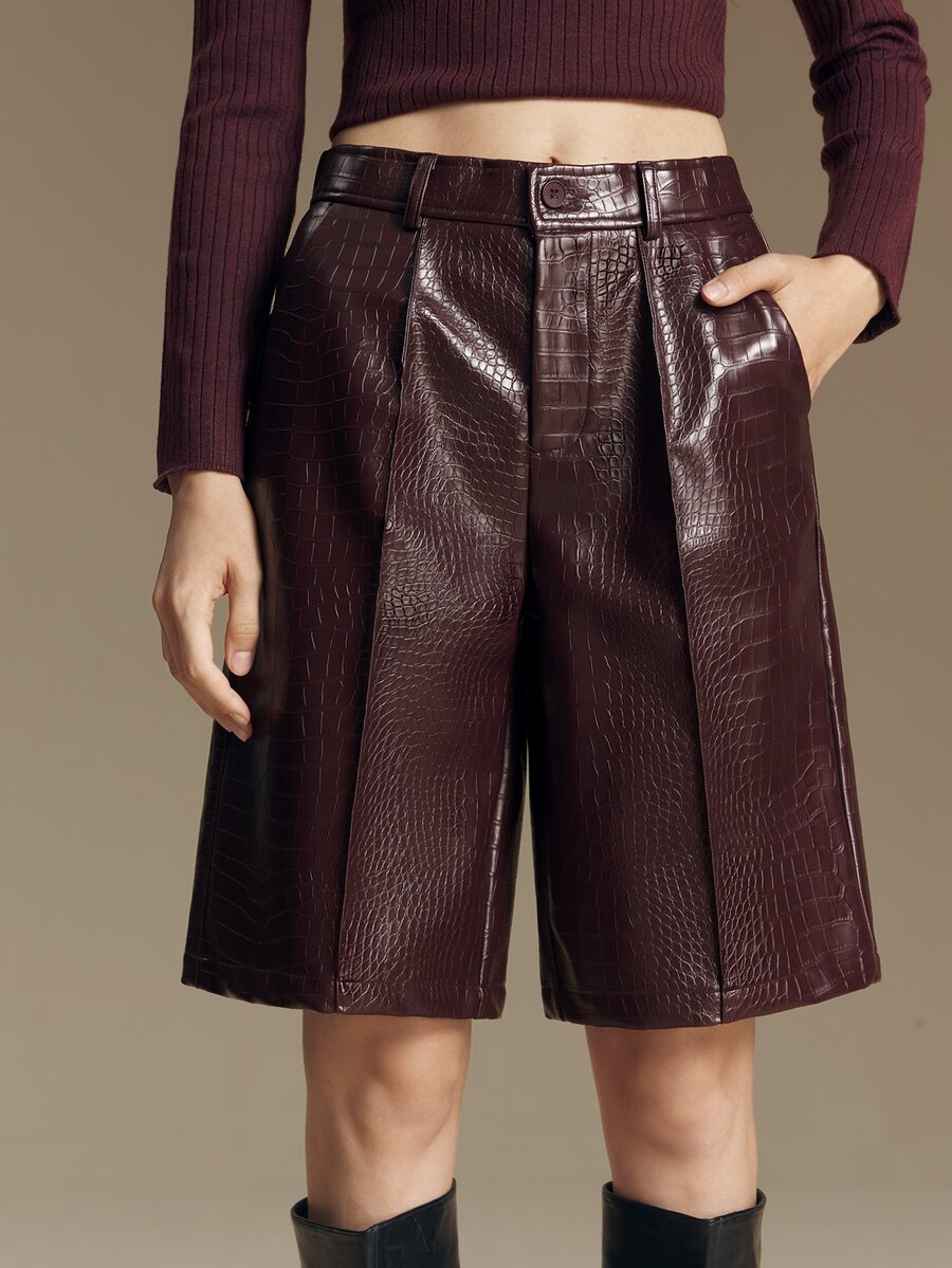 Ontre Women's Beach Holiday Country Style Country Concert 2026SS Autumn/Winter New Simple Elegant Old Money Style - Burgundy - View 1