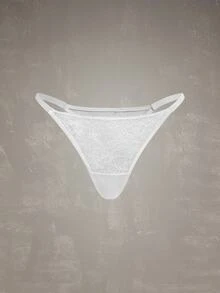 Esseday Plus Size Women's Lace Floral Hollow Out Sexy Panties - Multicolor - View 14