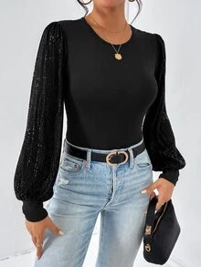 SHEIN BASICS 女士連體衣 - 黑色 - 查看 4