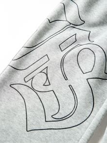 SHEIN 兒童青少年男童 2件組休閒簡約秋季新款 Y2K 嘻哈風酷感英文字母圖案寬鬆連帽衛衣＋長袖長版喇叭褲套裝，適合秋冬、校園、家庭聚會、開學季、生日派對、拍照、度假、假日 - 彩色 - 查看 3