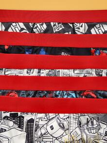 Notgurli Transformers X SHEIN Men's Colorblock Cartoon Print Casual Daily Boxer Briefs - Multicolor - View 3