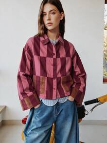 Nöista Denim Jacket With Button Front Closure And Collar In Print - Multicolor - View 4