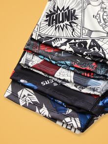 Notgurli Transformers X SHEIN Men's Colorblock Cartoon Print Casual Daily Boxer Briefs - Multicolor - View 5
