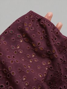 Fairmaia German Traditional Women's Pleated Casual Versatile Everyday Top - Burgundy - View 5