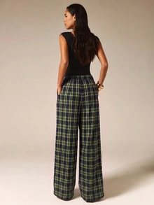 COSMINA Women's Plaid Casual Daily Wear Long Pants - Multicolor - View 2
