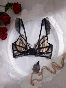 Crystal Vow Romantic Embroidered Underwire Bra 1pc - Multicolor - View 2