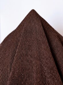 Solavon Women's Solid Color Asymmetric Contrast Trim Fashion Cover Up - Coffee Brown - View 6