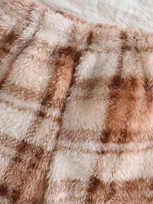 2pcs Men's Thick Comfortable Khaki Teddy Bear Patchwork Embroidery Long Sleeve Top & Plaid Long Pants Pajama Set - Khaki - View 8