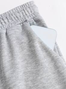 Sweetra Women's Asymmetrical Shoulder Long Sleeve Sweatshirt And Sweatpants Casual 2 Pieces Set - Light Grey - View 7