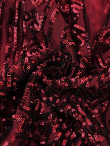 Cravure Đầm dạ tiệc size lớn đính sequin đuôi nàng tiên cá dây vai mảnh cho tiệc tùng - Màu Đỏ Sâu - Xem 8