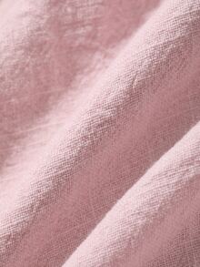 DAZY Tween Girl Solid Color Collared Casual Loose Fit Shirt - Pink - View 7