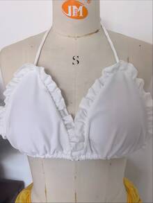 DAZY White Lace 2 Pieces Swimsuit For Girls - White - View 4